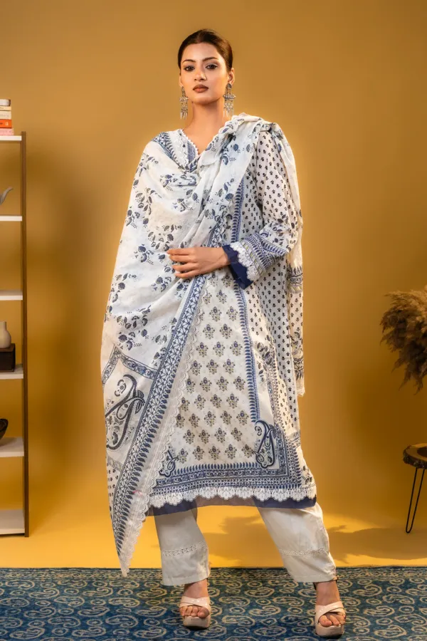Blue_Lawn_Cotton_Daily_wear_Suit_Printed_with_Lace_Work