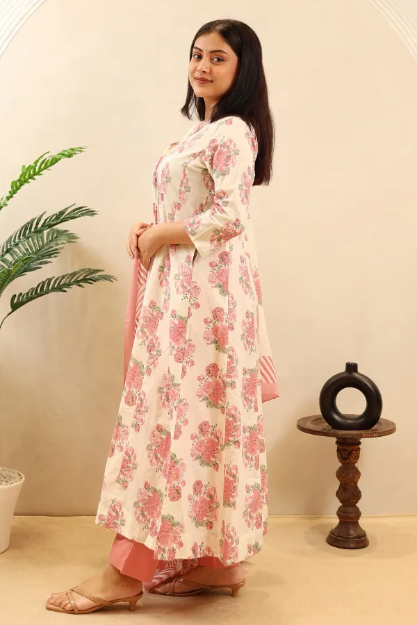 Cream_Printed_Cotton_Anarkali_Frock_With_Cotton_Dupatta