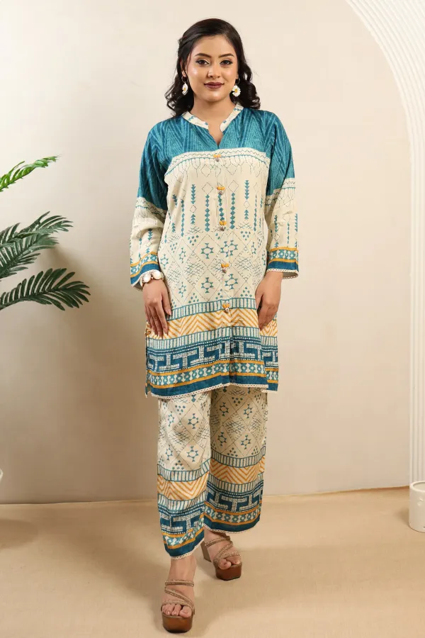 Blue_And_White_Muslin_Co-Ord_Set_For_Women