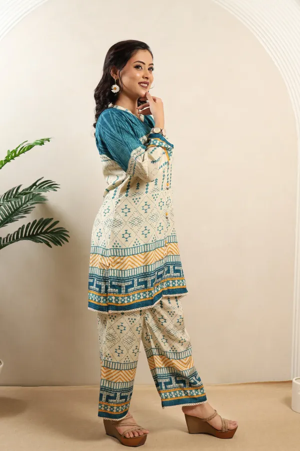 Blue_And_White_Muslin_Co-Ord_Set_For_Women