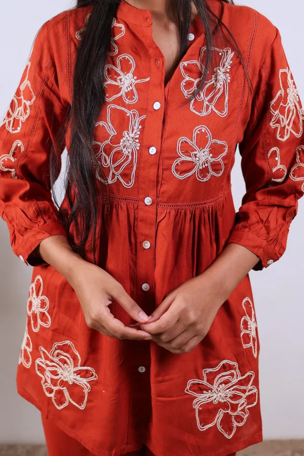 Brown_Cotton_Co-Ord_Set_For_Women