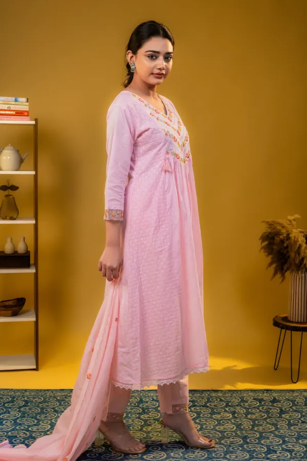 Pink_A-Line_Suit_with_Neck_Embroidery_and_Bottom_Work