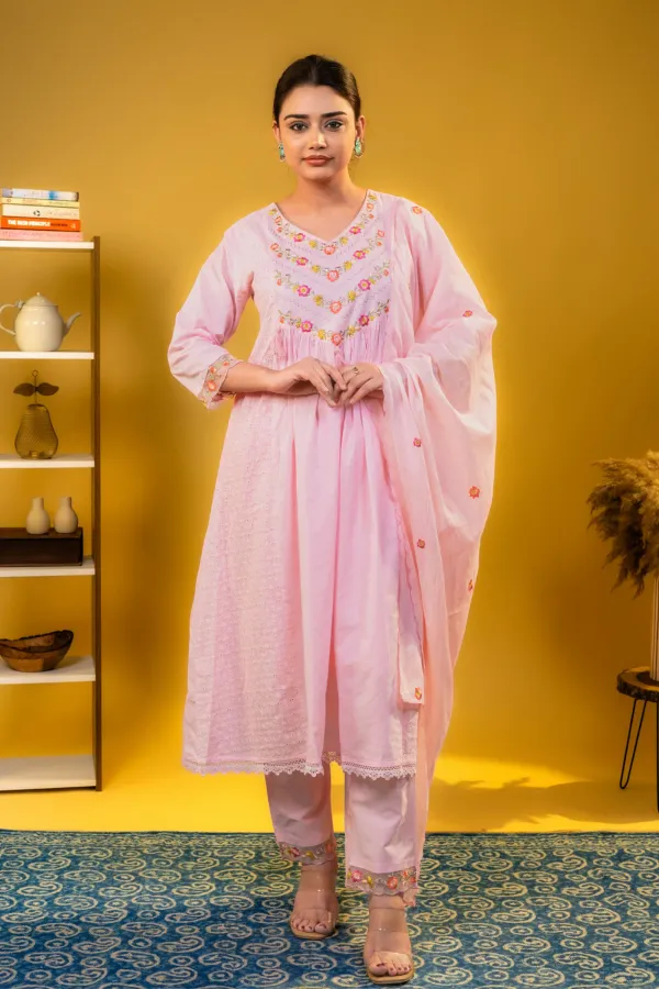 Pink_A-Line_Suit_with_Neck_Embroidery_and_Bottom_Work