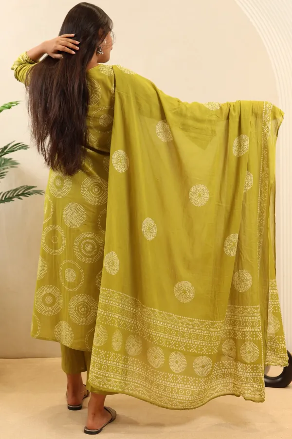 Green_Cotton_Straight_Suit_For_Women