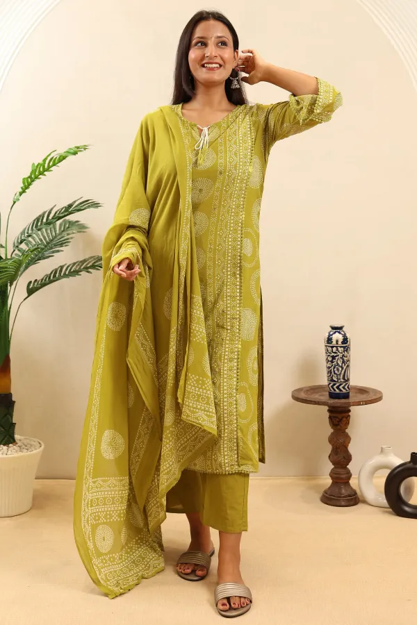 Green_Cotton_Straight_Suit_For_Women