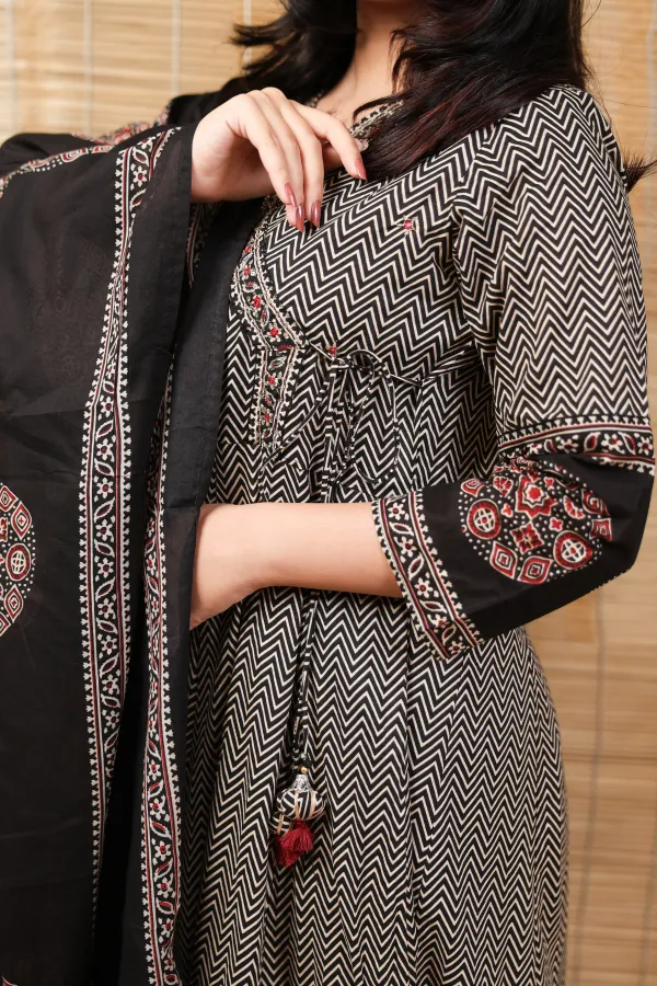 Black_Cotton_Angarkha_Suit_For_Women