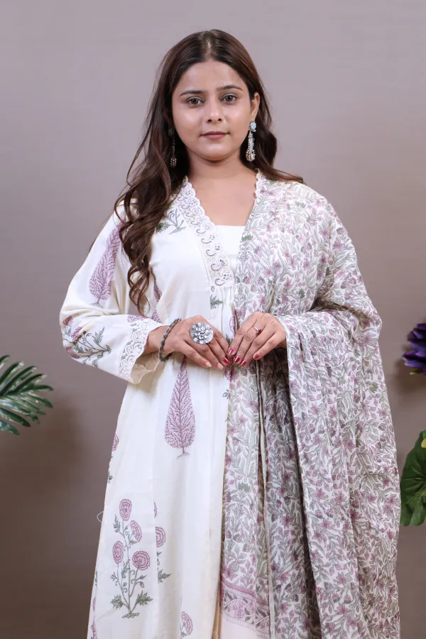 Printed_Anarkali_Frock_With_Cotton_Dupatta