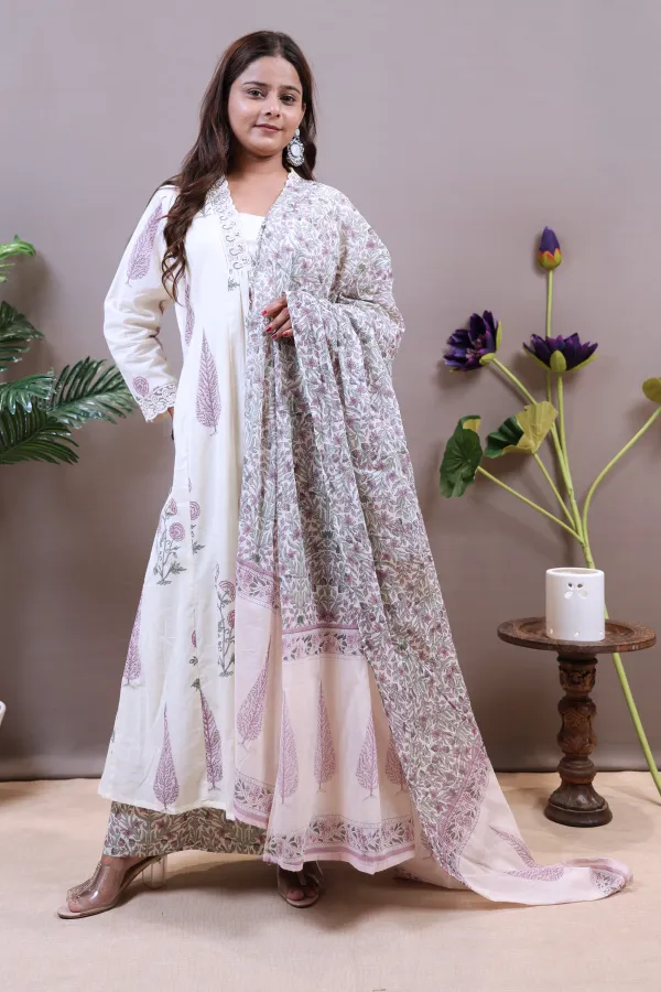 Printed_Anarkali_Frock_With_Cotton_Dupatta
