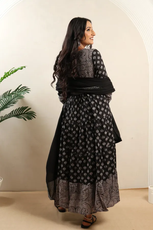Black_Anarkali_Frock_With_Cotton_Dupatta