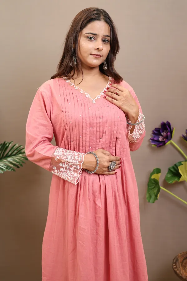Light_Pink_Cotton_Short_Frock_For_Women
