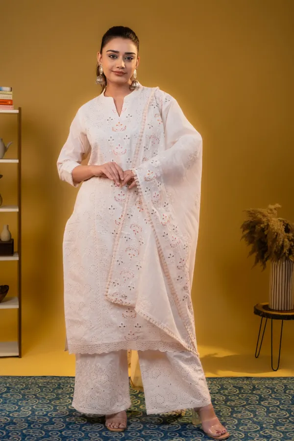 Cream_Plazzo_Khadi_Suit_Set_with_Chickankari_work