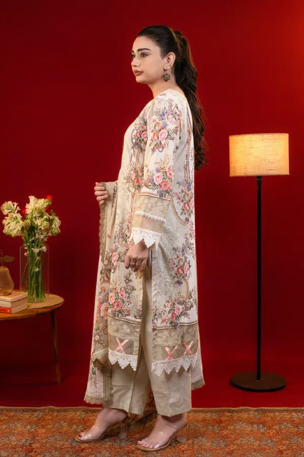 Cream_Lawn_Cotton_Daily_wear_Suit_Printed_with_Lace_Work