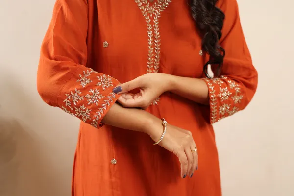 Rust_Organza_Three_Piece_Suit_For_Women