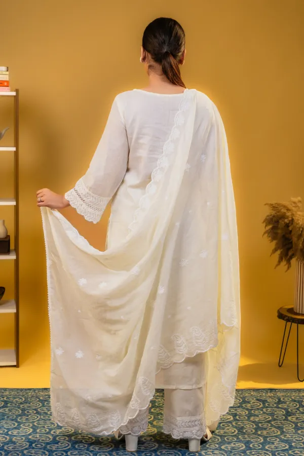 Cream_Mul_Cotton_Plazzo_Suit_with_Chickankari_work