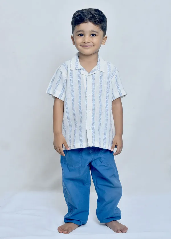 White_Organic_Cotton_Printed_Relaxed_Fit_Kurta_Pajama_Set_For_Boys