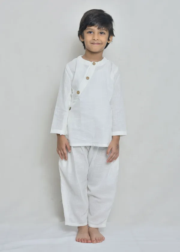 White_Organic_Cotton_Straight_Fit_Kurta_Pajama_Set_For_Boys