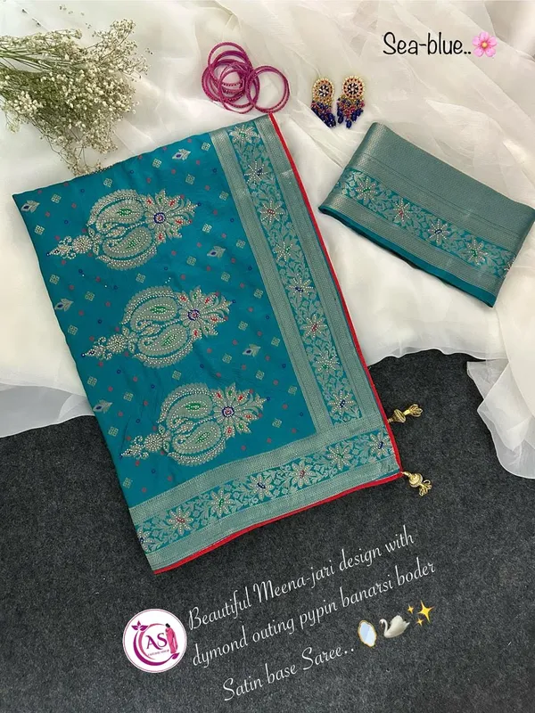 Sea_Blue_Satin_Banarasi_Meena_Zari_Saree_For_Women