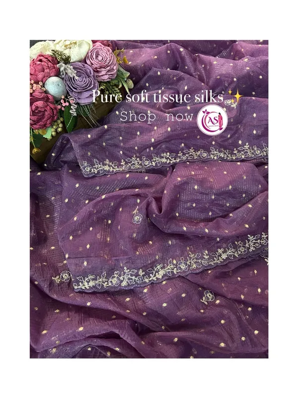 Purple_Tissue_Silk_Sequin_Embellished_Saree_For_Women