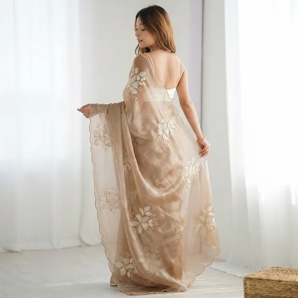 Beige_Organza_Embroidered_Floral_Saree_For_Women