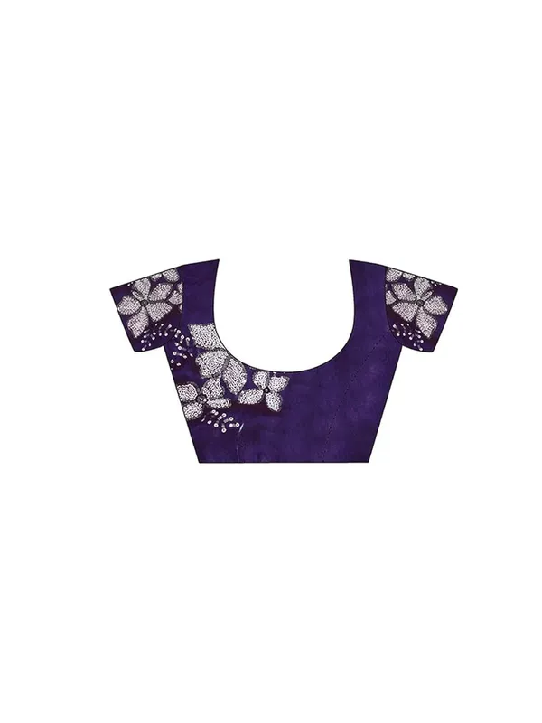 Purple_Silk_Georgette_Floral_Embellished_Saree_For_Women