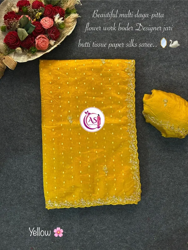 Yellow_Tissue_Silk_Daga_Pitta_Embroidered_Saree_For_Women