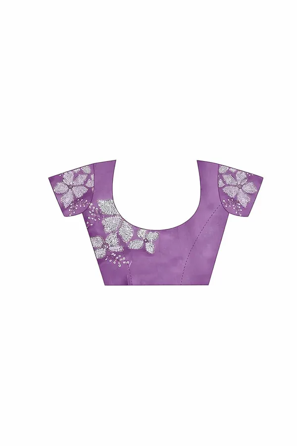 Purple_Organza_Embellished_Saree_With_Blouse_For_Women