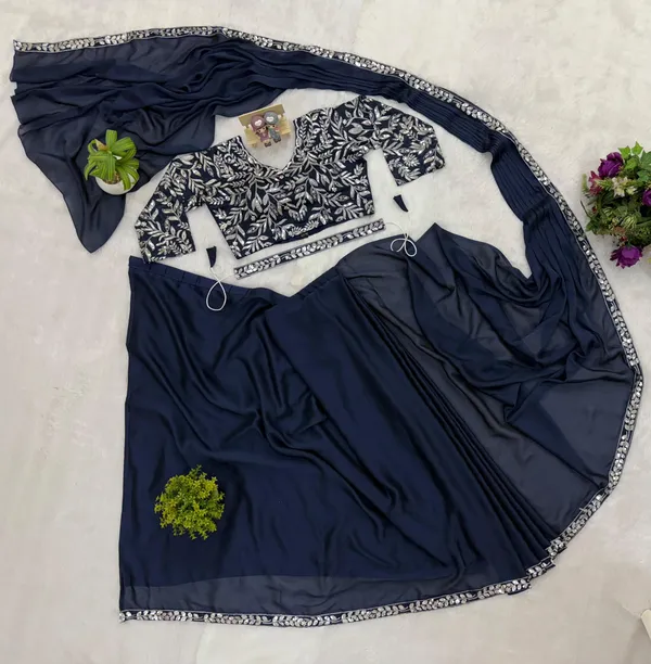 Black_Silver_Silk_Georgette_Zari_Embroidered_Saree_For_Women