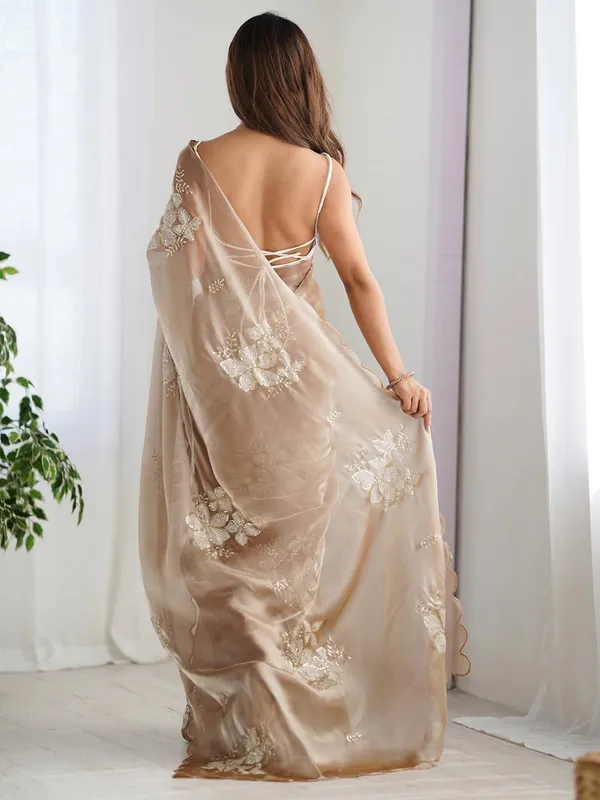 Beige_Organza_Embroidered_Floral_Saree_For_Women