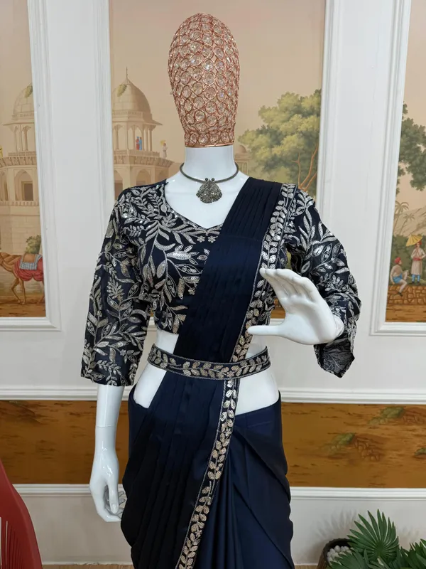 Black_Silver_Silk_Georgette_Zari_Embroidered_Saree_For_Women