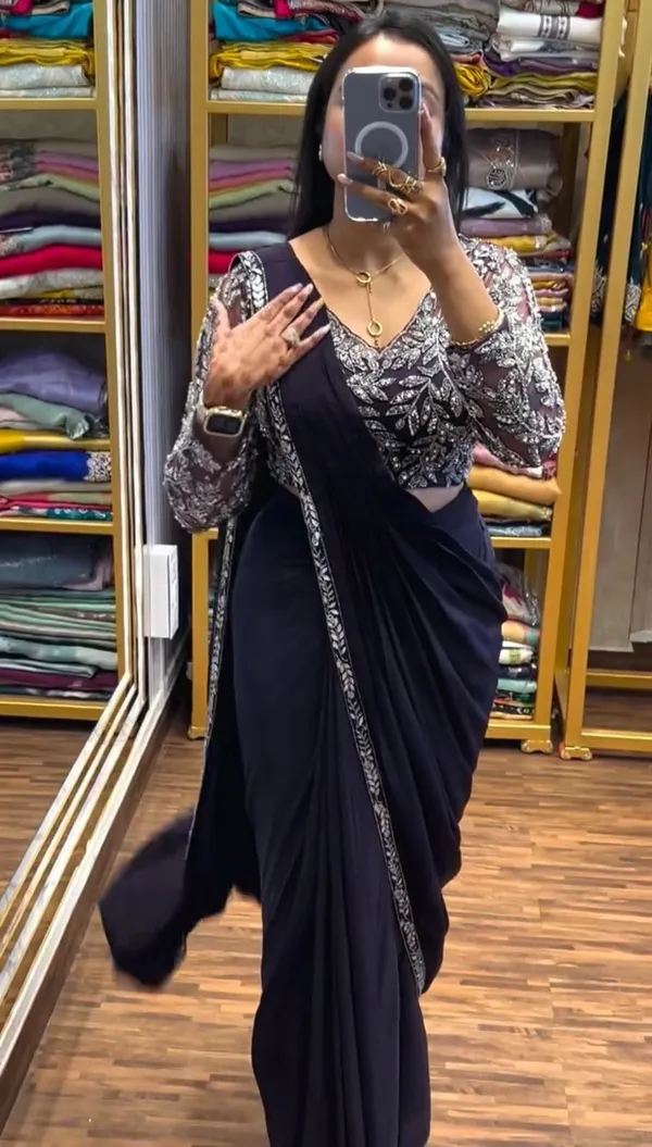Black_Silver_Silk_Georgette_Zari_Embroidered_Saree_For_Women