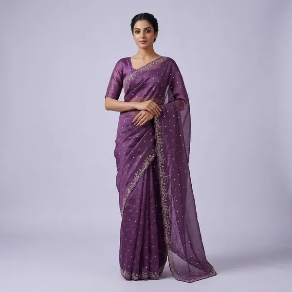 Purple_Tissue_Silk_Sequin_Embellished_Saree_For_Women