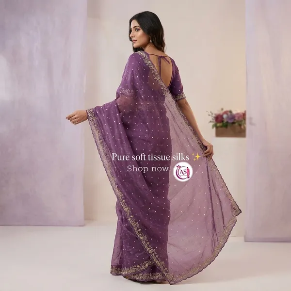 Purple_Tissue_Silk_Sequin_Embellished_Saree_For_Women