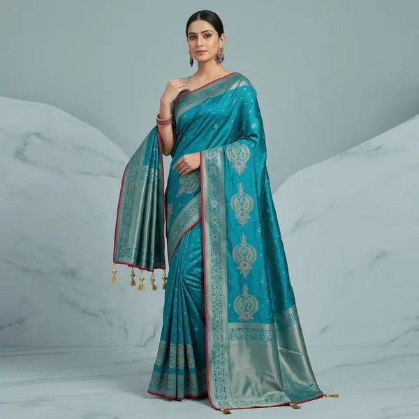 Sea_Blue_Satin_Banarasi_Meena_Zari_Saree_For_Women