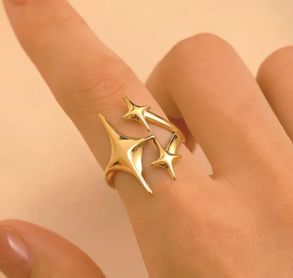 Star_And_Dolphin_Gold-Toned_Adjustable_Ring