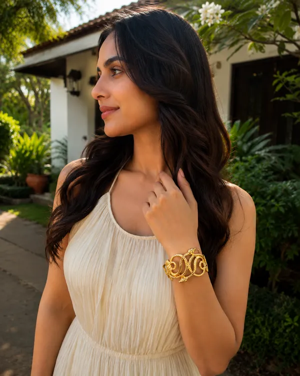 Gold-Toned_Snake_Bracelet_For_Women