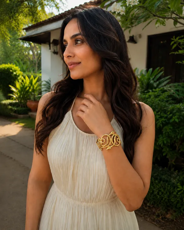 Gold-Toned_Snake_Bracelet_For_Women