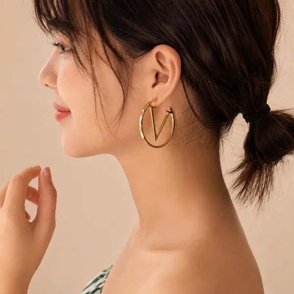 Luxury_V_Monogram_Gold-Plated_Hoop_Earrings_For_Women