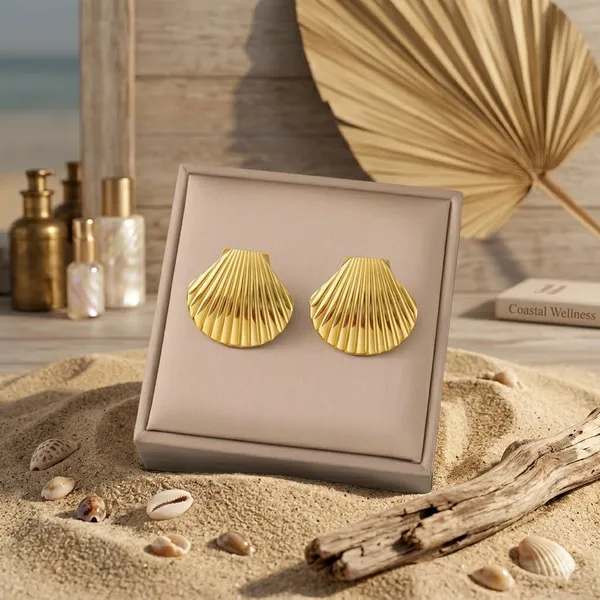 18k_Gold_Plated_Stainless_Steel_Seashell_Stud_Earrings