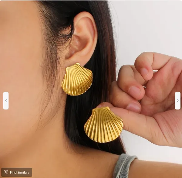 18k_Gold_Plated_Stainless_Steel_Seashell_Stud_Earrings