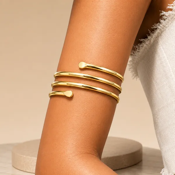 Gold-Toned_Spiral_Wrap_Armlet_Bracelet_For_Women