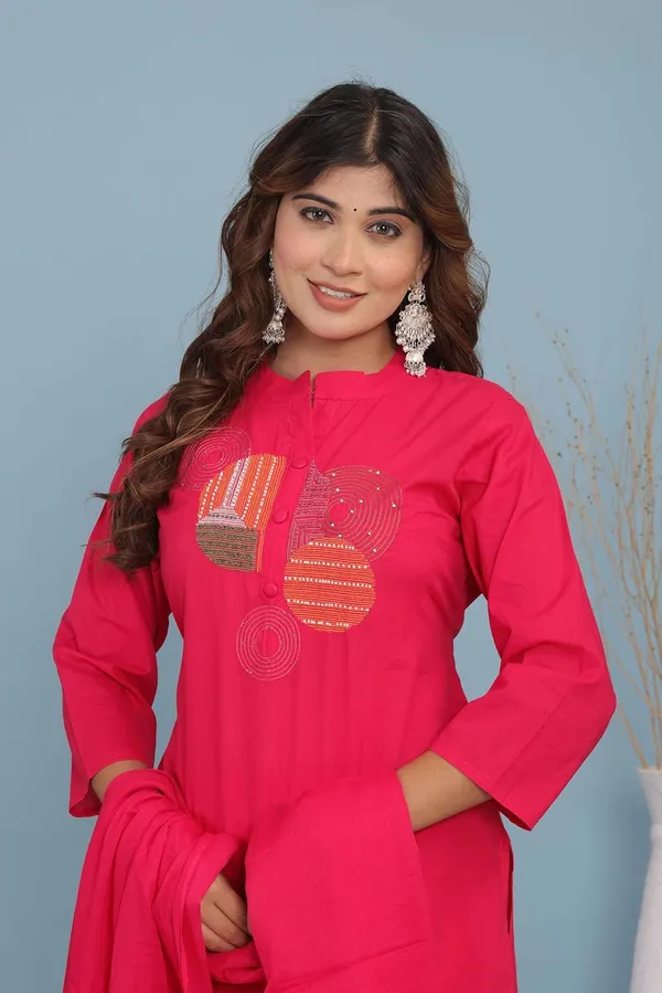 Women_S_Cotton_Embroidery_Kurti_With_Pant_Set