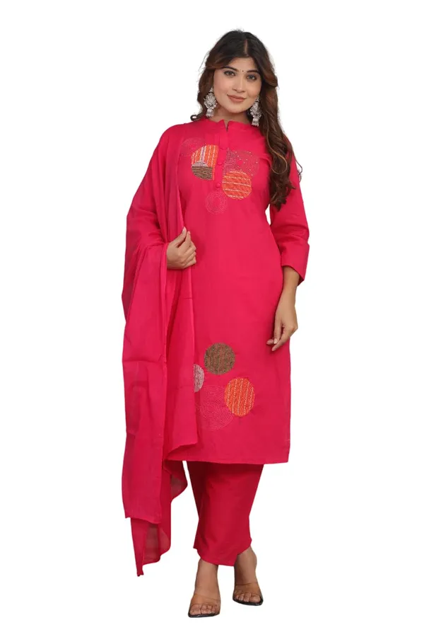 Women_S_Cotton_Embroidery_Kurti_With_Pant_Set