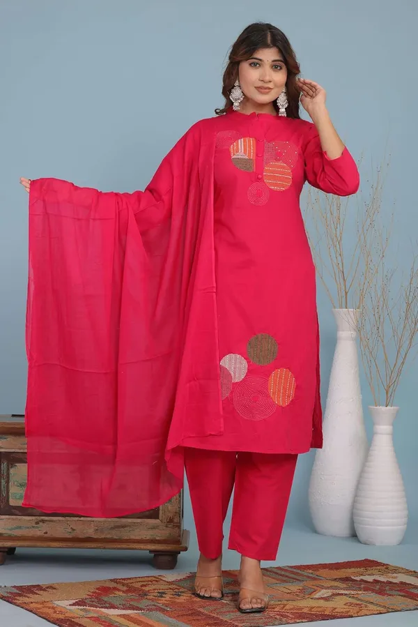 Women_S_Cotton_Embroidery_Kurti_With_Pant_Set
