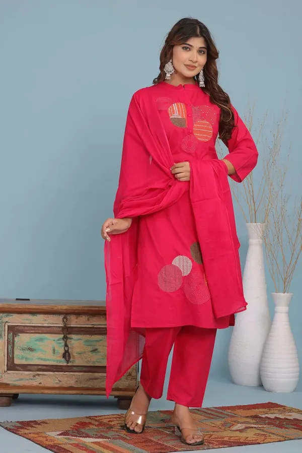 Women_S_Cotton_Embroidery_Kurti_With_Pant_Set