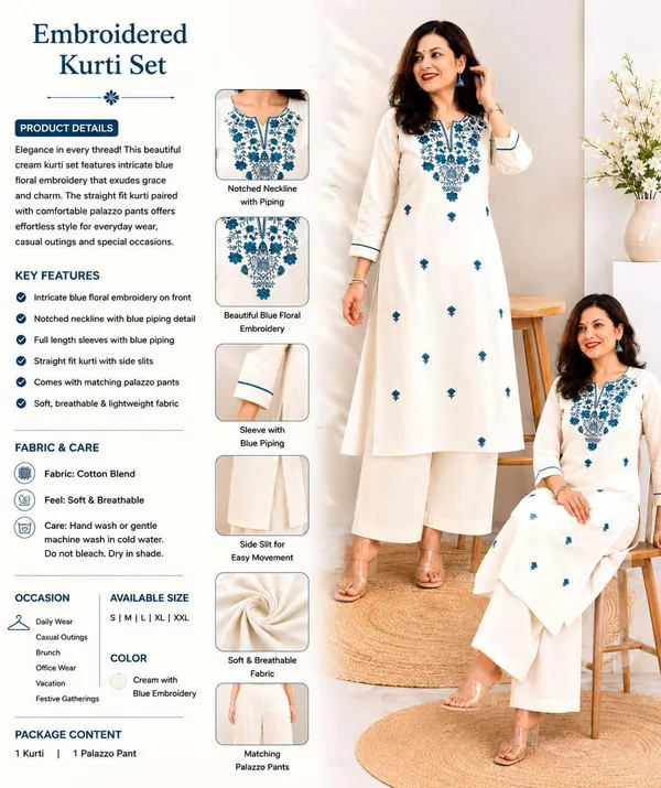 Women_S_Cotton_Kurti_With_Pant