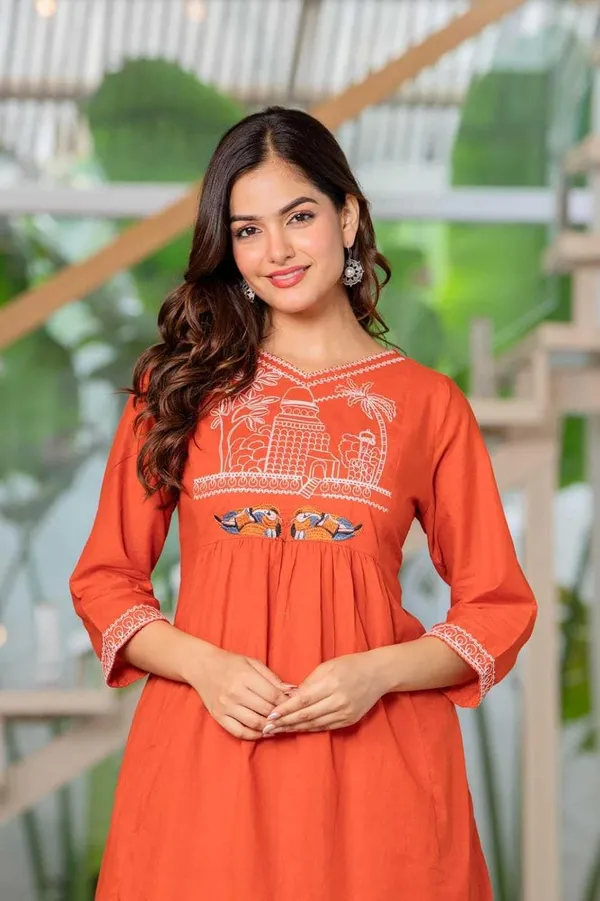 Women_S_Cotton_Embroidered_Anarkali_Kurti_With_Pant