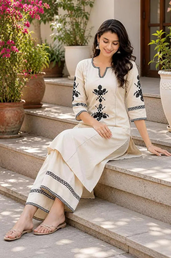 Women_S_Cotton_Kurti_With_Pant_Set