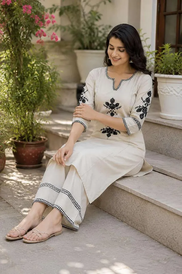 Women_S_Cotton_Kurti_With_Pant_Set