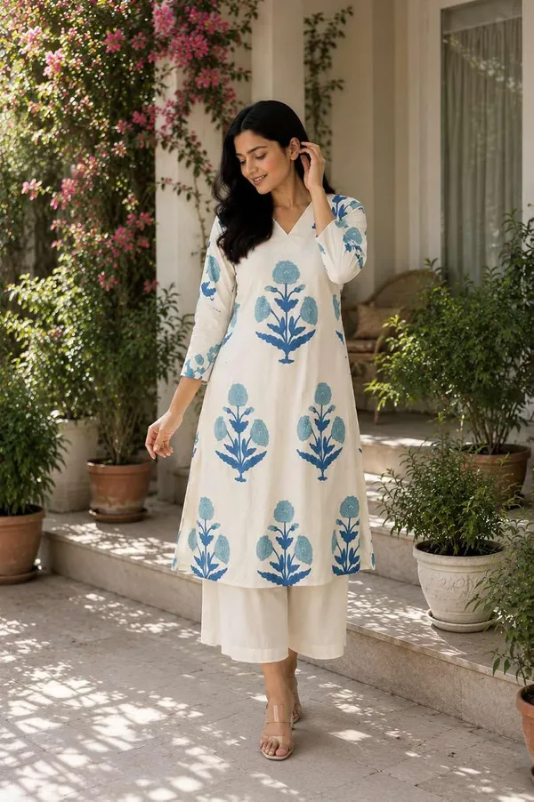 Women_S_Cotton_Kurti_With_Palazzo