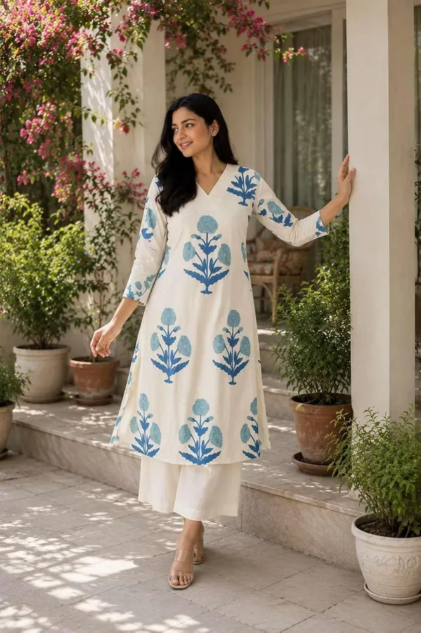 Women_S_Cotton_Kurti_With_Palazzo
